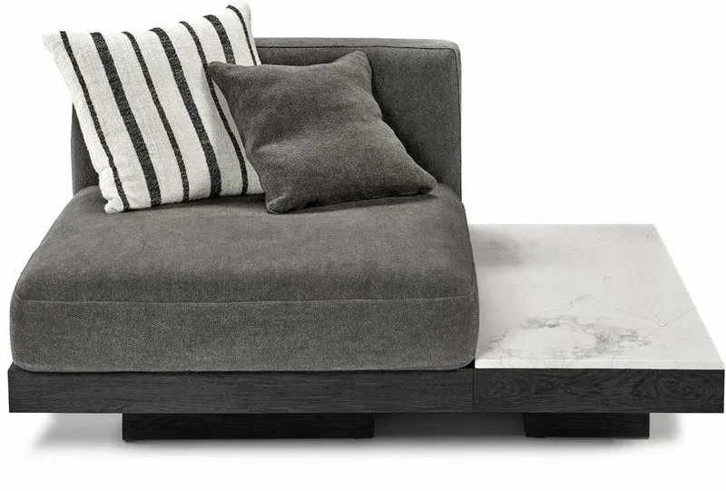 Table basse en chêne noir et en marbre blanc 105 x 50 cm Rudolph - Serax