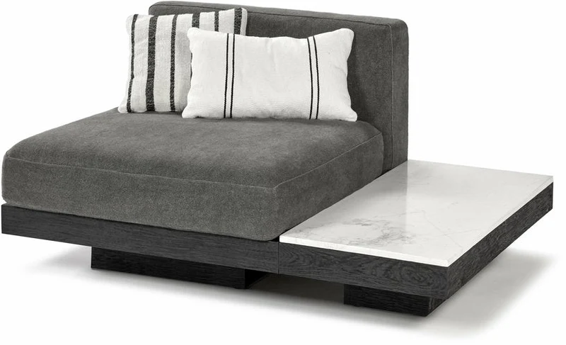 Table basse en chêne noir et en marbre blanc 105 x 50 cm Rudolph - Serax