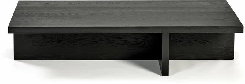 Table basse rectangulaire en chêne noire 140 x 70 cm Rudolph - Serax