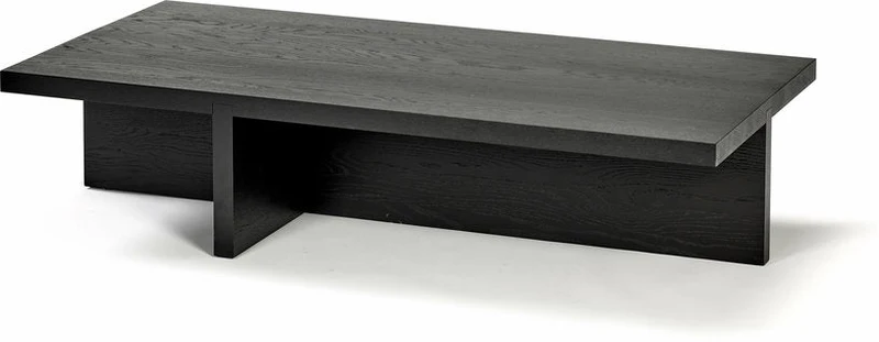 Table basse rectangulaire en chêne noire 140 x 70 cm Rudolph - Serax