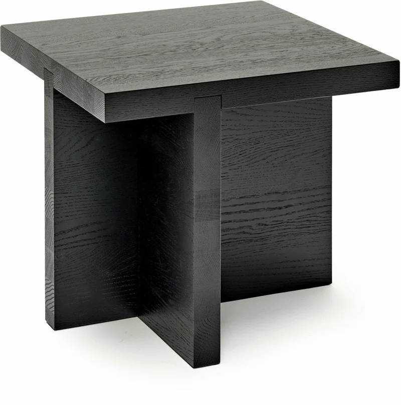 Table d'appoint carrée en chêne noire 45 x 45 cm Rudolph - Serax
