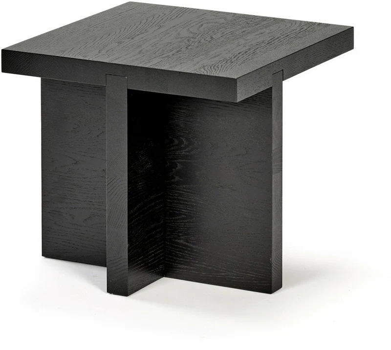 Table d'appoint carrée en chêne noire 45 x 45 cm Rudolph - Serax