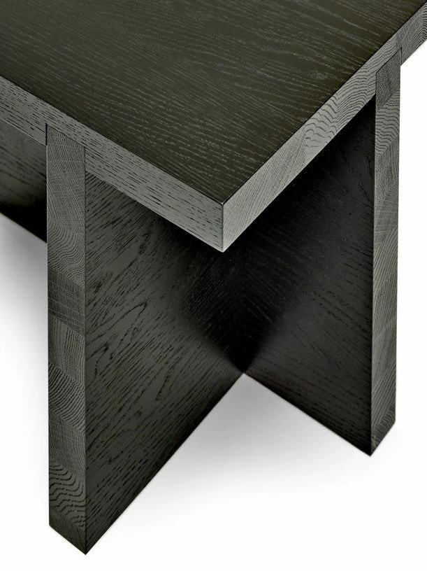 Table d'appoint carrée en chêne noire 45 x 45 cm Rudolph - Serax