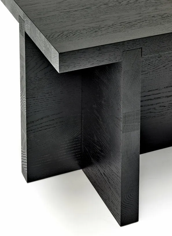 Table d'appoint carrée en chêne noire 45 x 45 cm Rudolph - Serax