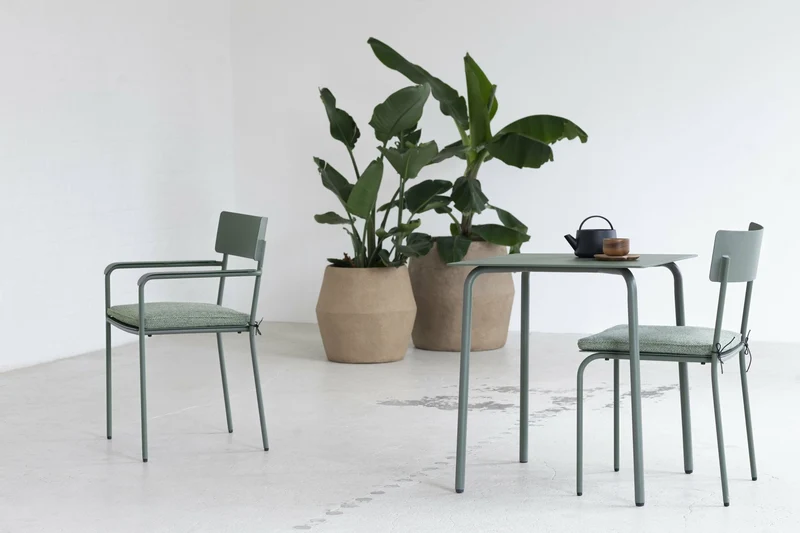Table en aluminium vert 75 cm August - Serax