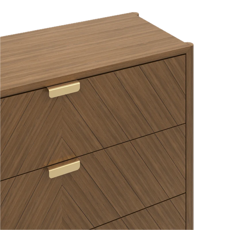 Commode à tiroirs en chêne teinté 100 x 40 x 90 cm Marius - Hartô