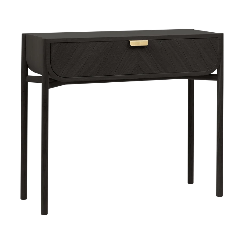 Console en chêne teinté noir 100 x 36,5 x 90 cm Marius - Hartô