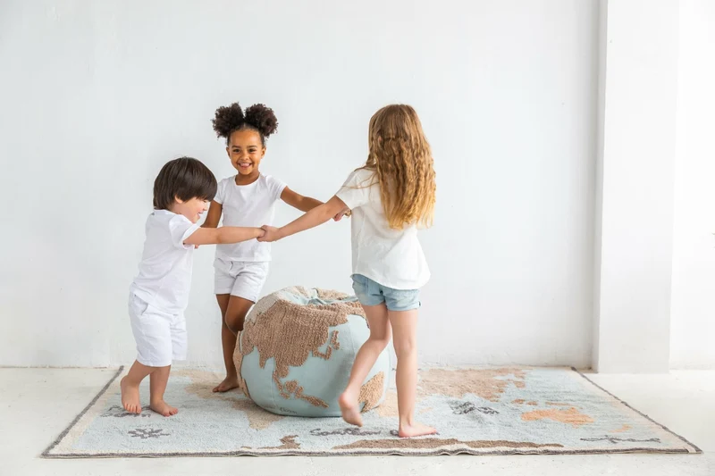 Pouf map monde enfant - Lorena Canals