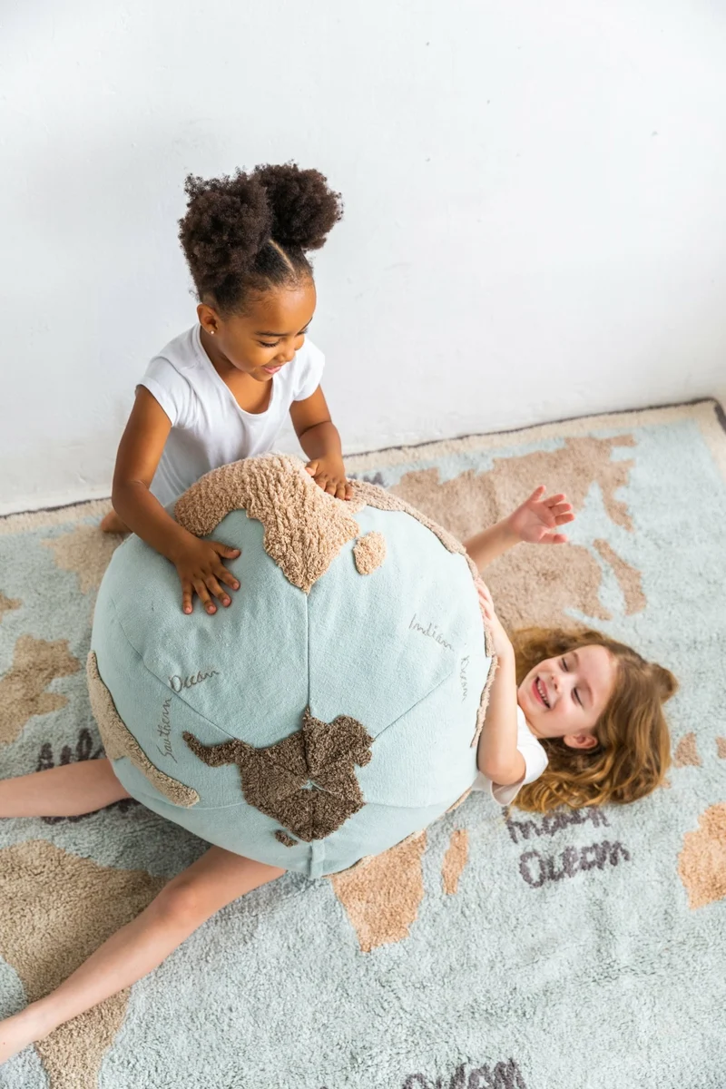 Pouf map monde enfant - Lorena Canals