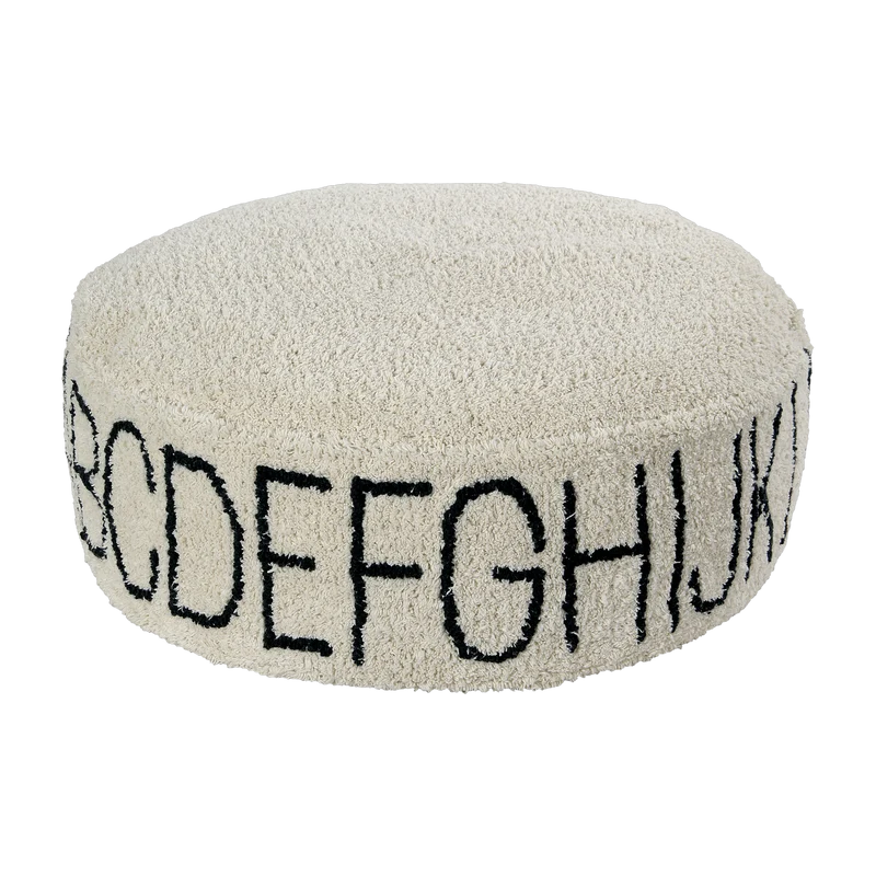 Pouf beige alphabet - Lorena Canals