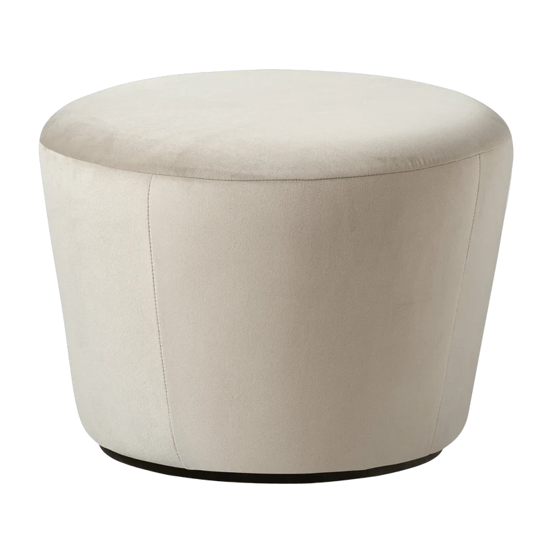 Pouf en velours beige Naïve - Emko