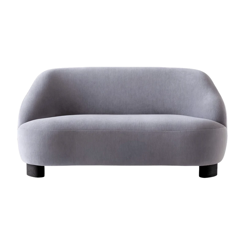 Canapé en tissu Gentle 133 et chêne laqué noir Margas LC3 - &tradition