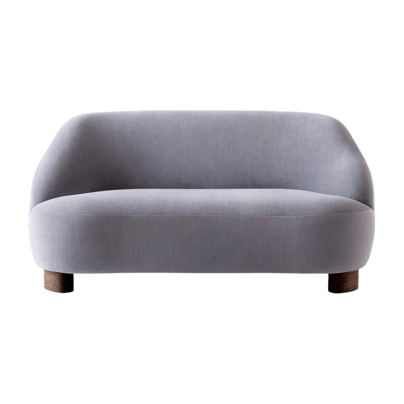 Canapé en tissu Gentle 133 et noyer Margas LC3 - &tradition