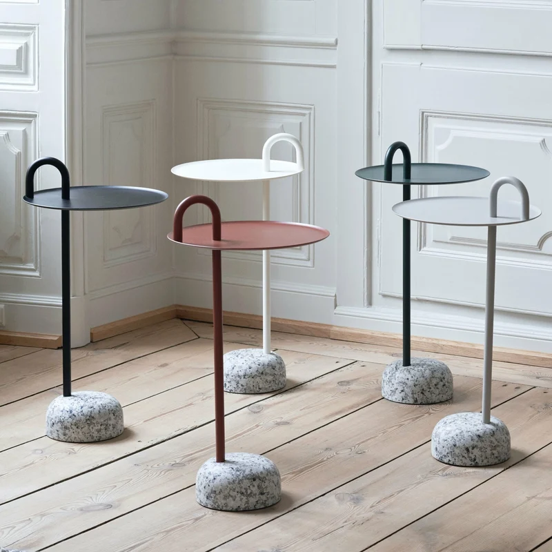 Table d'appoint en acier crème Bowler - Hay