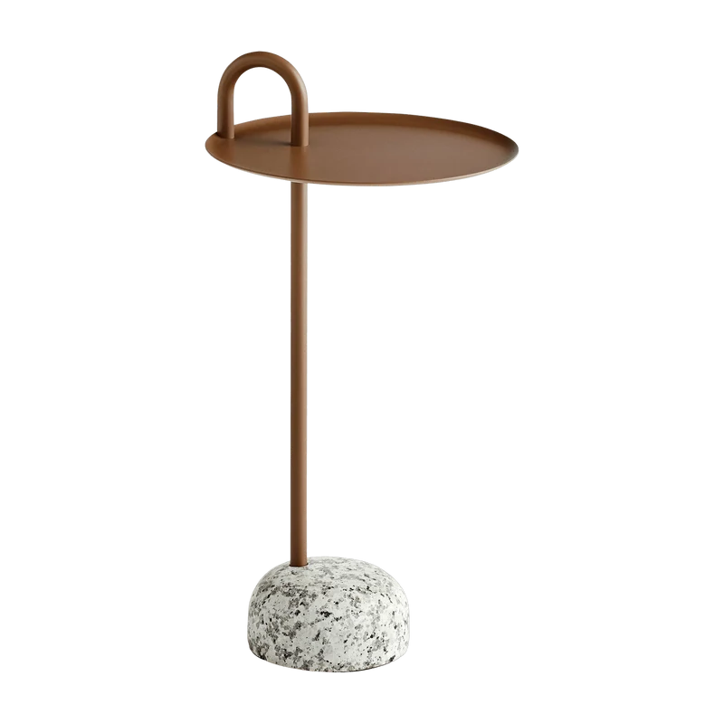 Table d'appoint en acier marron pâle Bowler - Hay