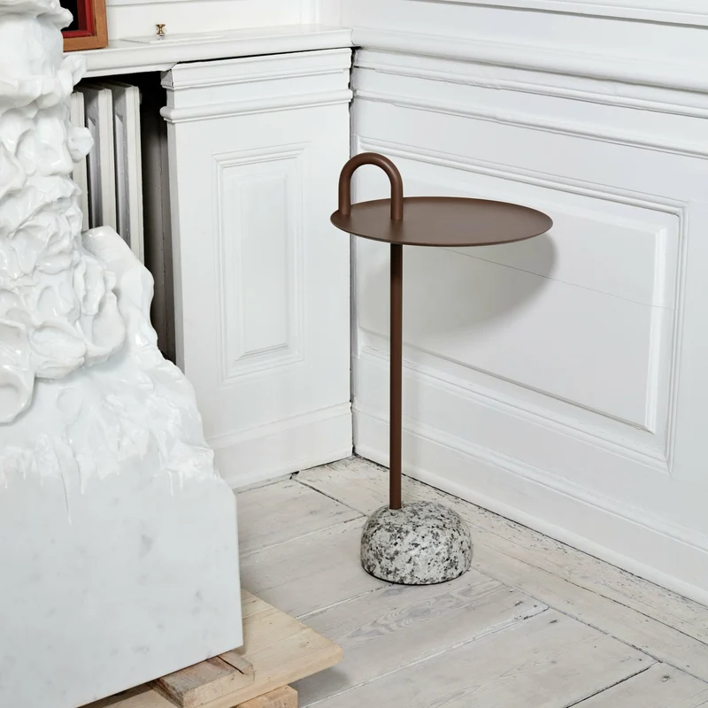 Table d'appoint en acier marron pâle Bowler - Hay