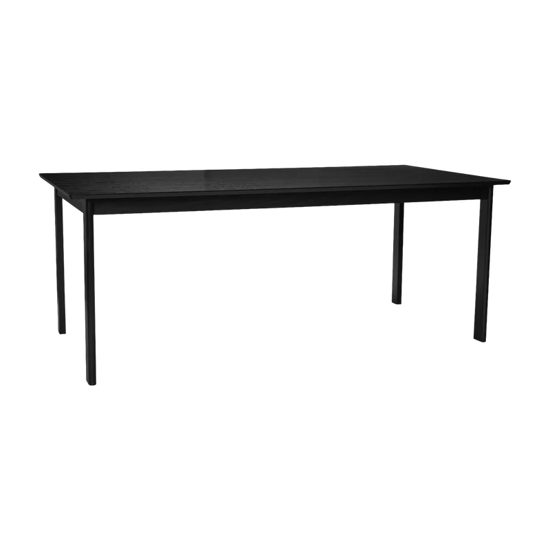 Table à manger carrée en bois teinté noir Dapper - Hübsch