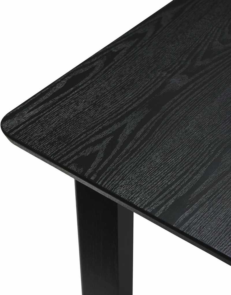 Table à manger carrée en bois teinté noir Dapper - Hübsch