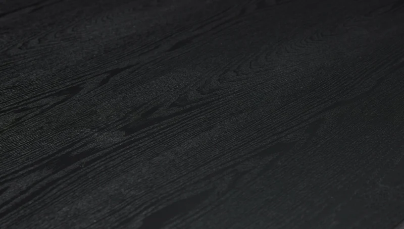 Table à manger carrée en bois teinté noir Dapper - Hübsch