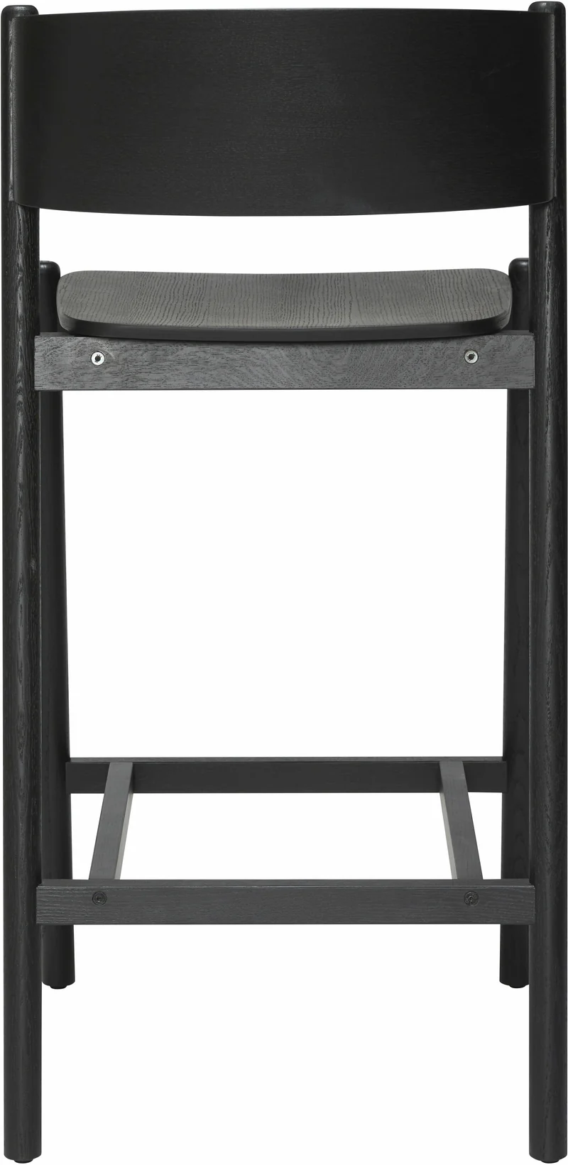 Chaise de bar en chêne noir 75 cm Oblique- Hübsch