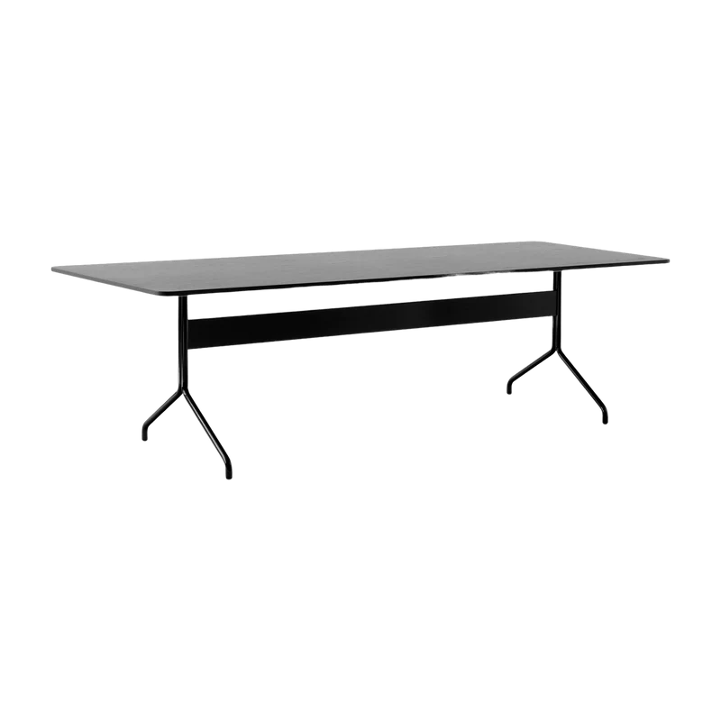 Table à manger en chêne noir et métal noir 250x110 cm Pavilion AV24 - &tradition