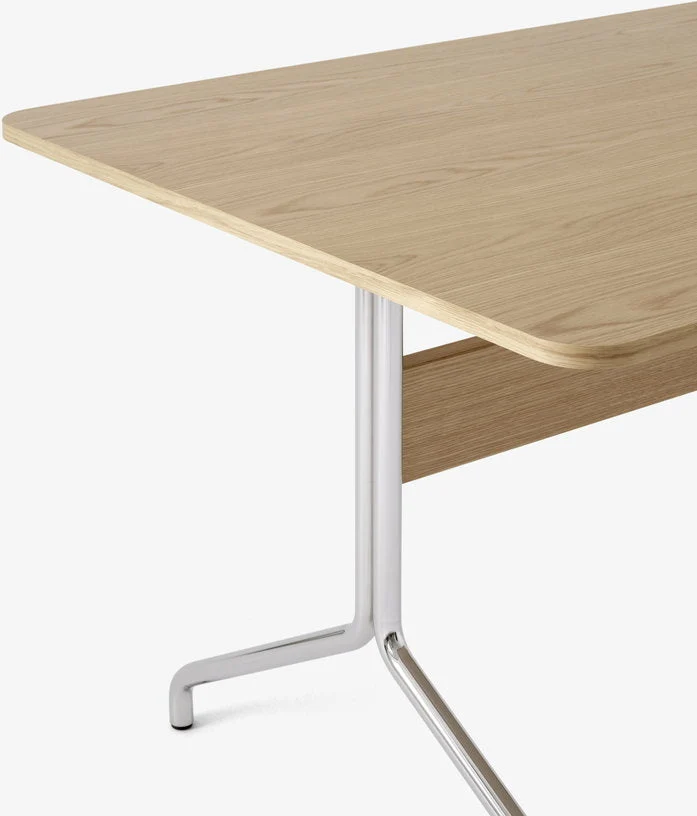 Table à manger en chêne et chrome 250x110 cm Pavilion AV24 - &tradition