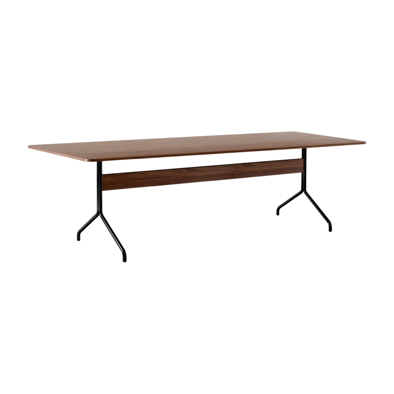 Table à manger en noyer et métal noir 250x110 cm Pavilion AV24 - &tradition
