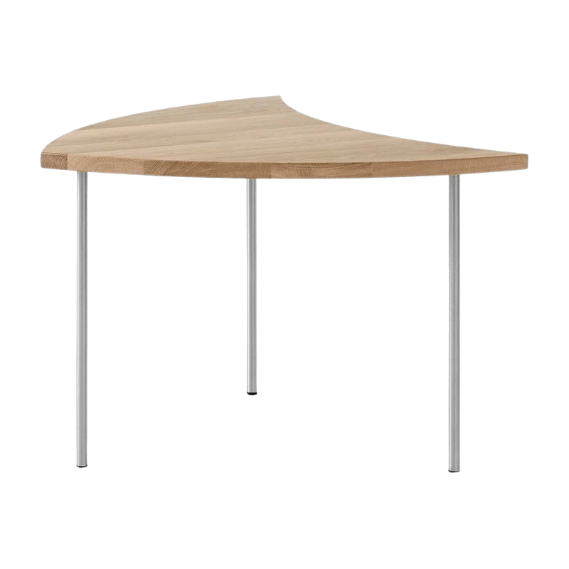 Table basse en chêne huilé et pieds chrome Pinwheel HM7- &tradition
