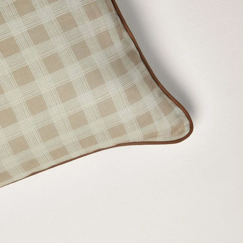 Housse De Coussin Vicky Écru Et Beige Rosé - Madura