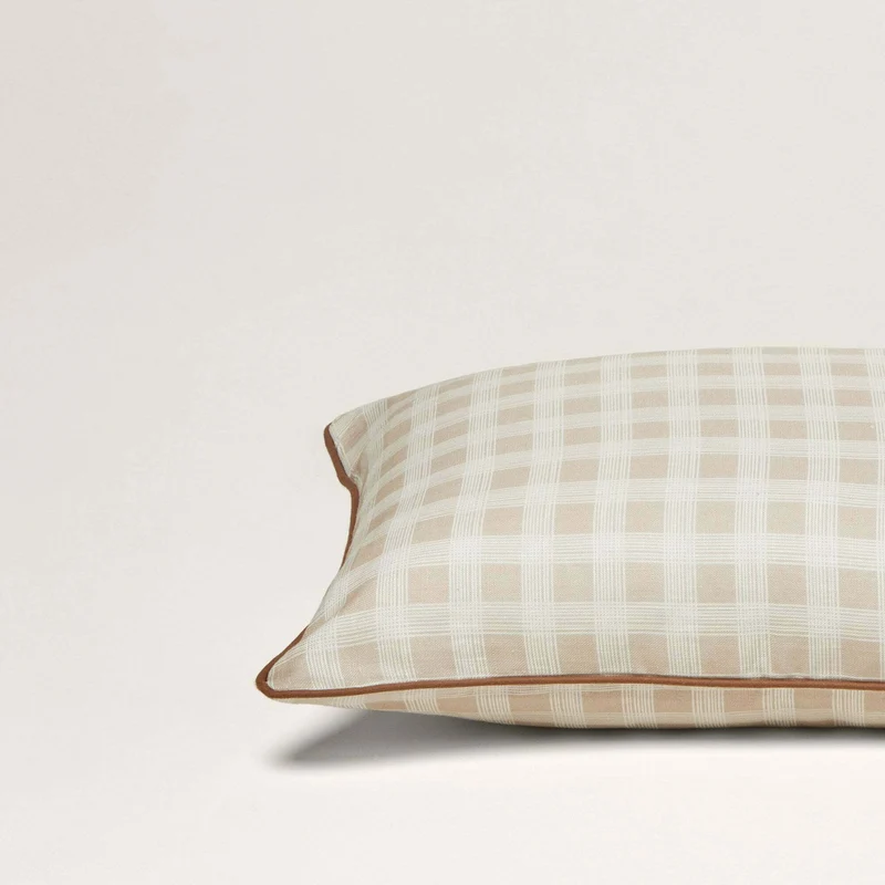 Housse De Coussin Vicky Écru Et Beige Rosé - Madura