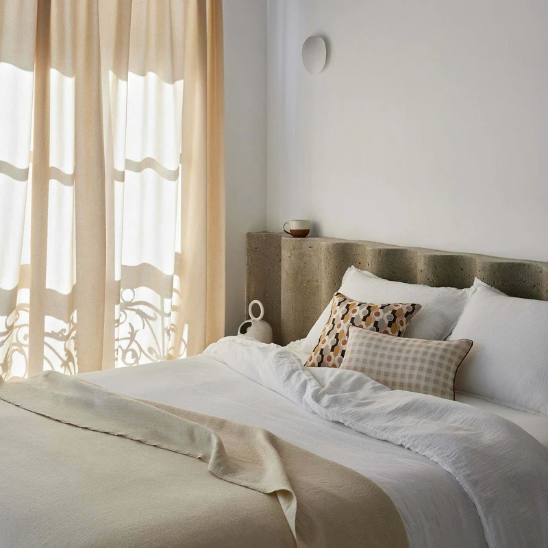 Housse De Coussin Vicky Écru Et Beige Rosé - Madura