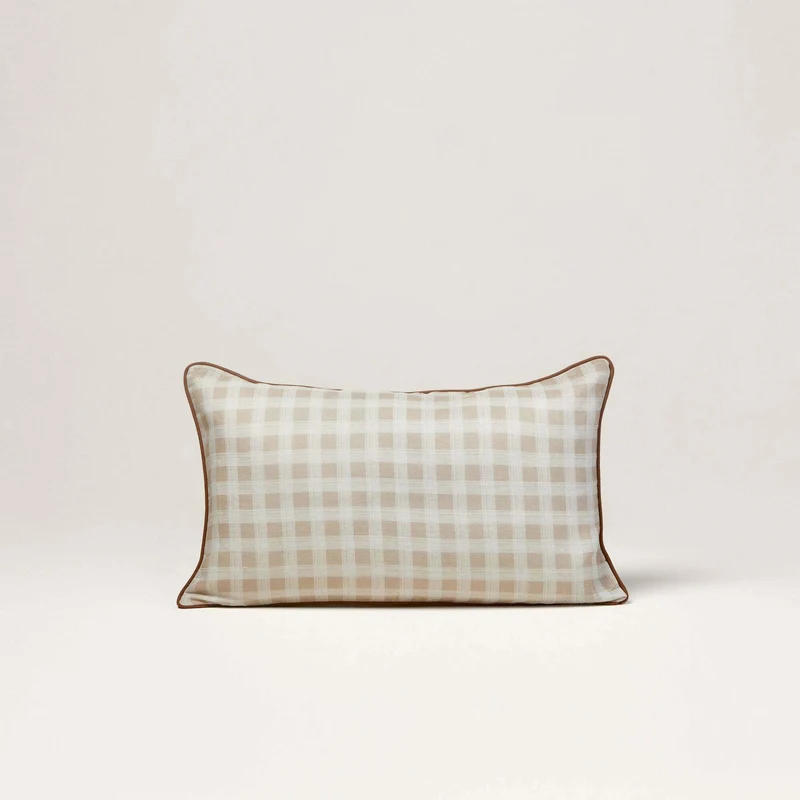 Housse De Coussin Vicky Écru Et Beige Rosé - Madura