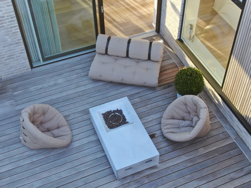 Futon canapé de jardin gris foncé 734 dépliable Buckle-up - Karup Design