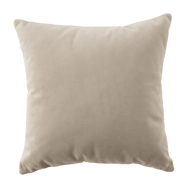Coussin en velours beige Bean - Emko