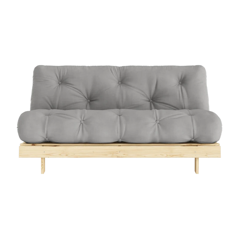 Canapé-lit gris en pin massif Roots 160 - Karup Design