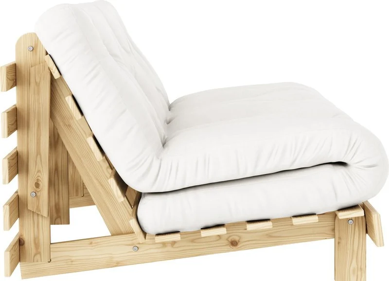 Canapé-lit blanc pin massif Roots 160 - Karup Design