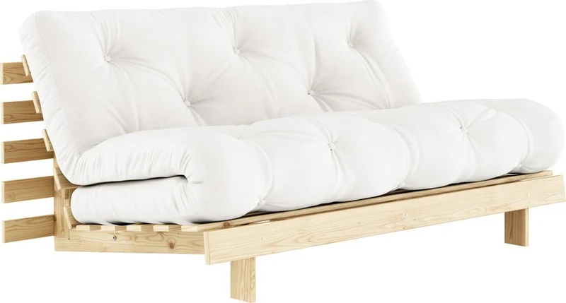 Canapé-lit blanc pin massif Roots 160 - Karup Design