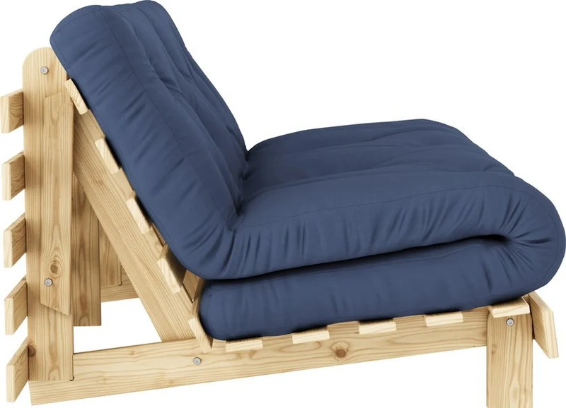 Canapé-lit bleu navy pin massif Roots 160 - Karup Design