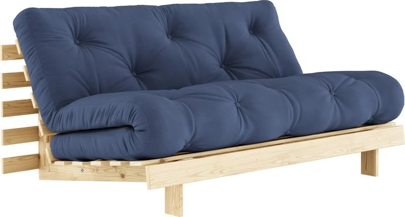 Canapé-lit bleu navy pin massif Roots 160 - Karup Design
