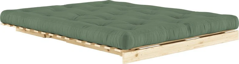 Canapé-lit vert olive pin massif Roots 160 - Karup Design