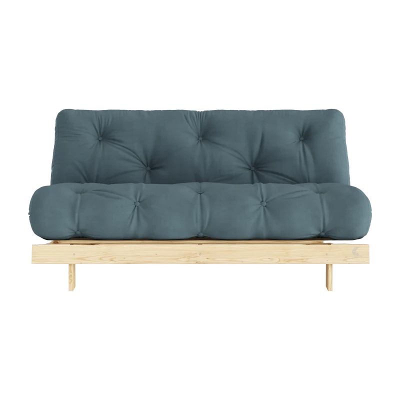 Canapé-lit bleu pétrole pin massif Roots 160 - Karup Design