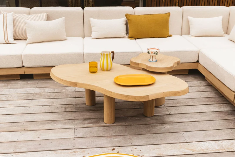 Table basse en chêne naturel 130 x 70 cm - Gabrielle Paris