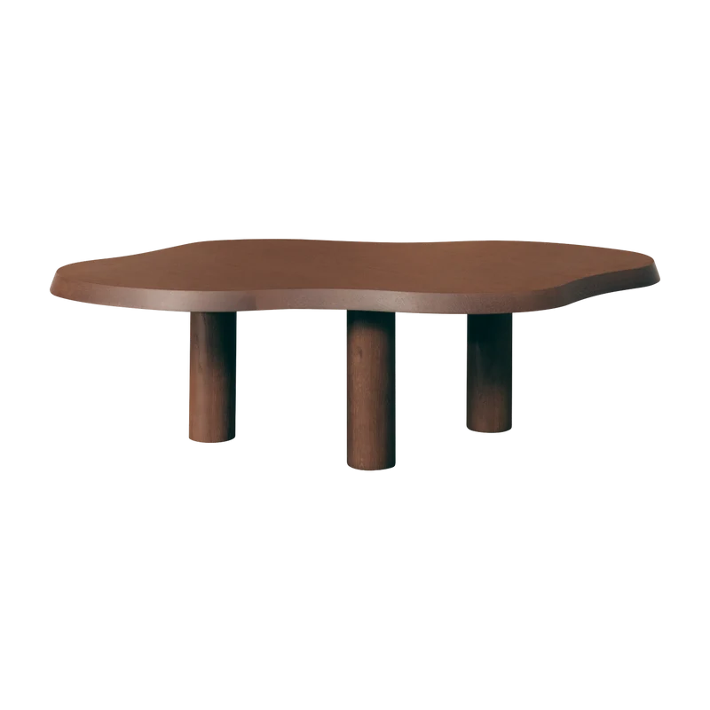 Table basse en chêne effet noyer 130 x 70cm - Gabrielle Paris