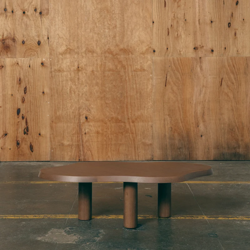 Table basse en chêne effet noyer 130 x 70cm - Gabrielle Paris
