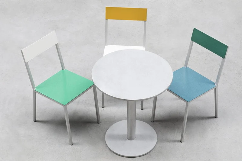 Table ronde en aluminium 65x74cm - valerie_objects