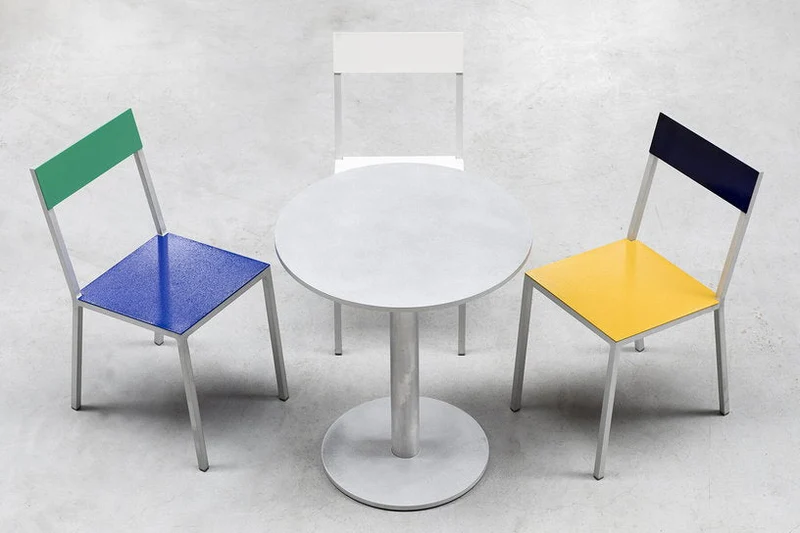 Table ronde en aluminium 65x74cm - valerie_objects