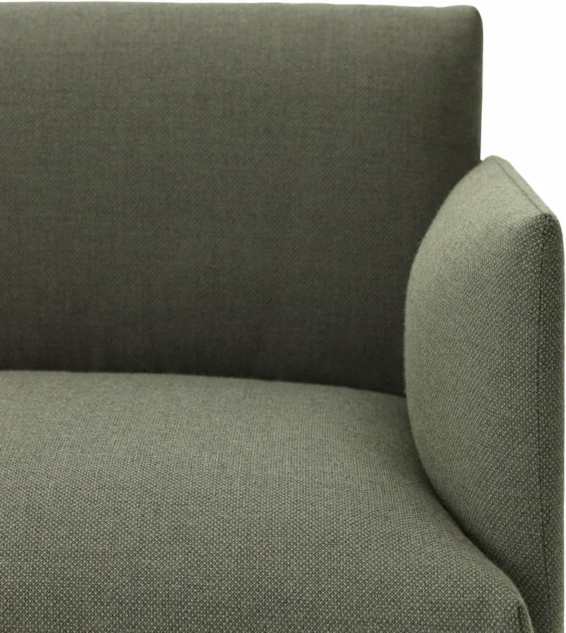 Fauteuil en mousse et pieds d'aluminium poli brun Outline - Muuto
