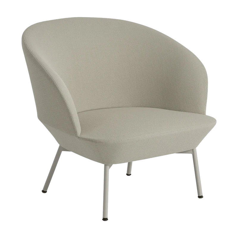 Fauteuil en tissu et structure en acier vidar 146 gris 75,5cm Oslo - Muuto