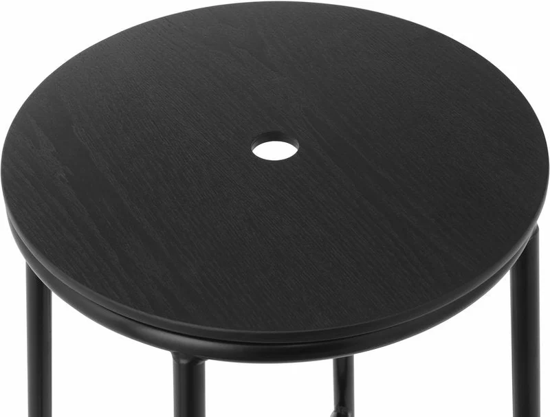 Tabouret en chêne noir et acier noir 45 cm Circa noir Oak - Normann Copenhagen
