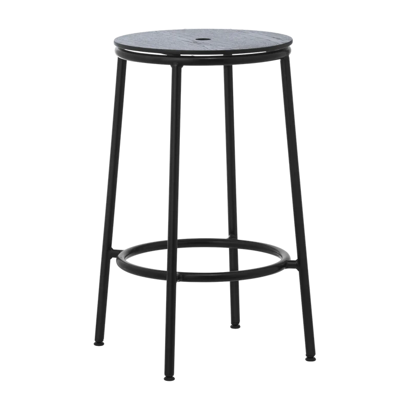 Tabouret de bar en chêne noir et acier noir 65 cm Circa noir Oak - Normann Copenhagen